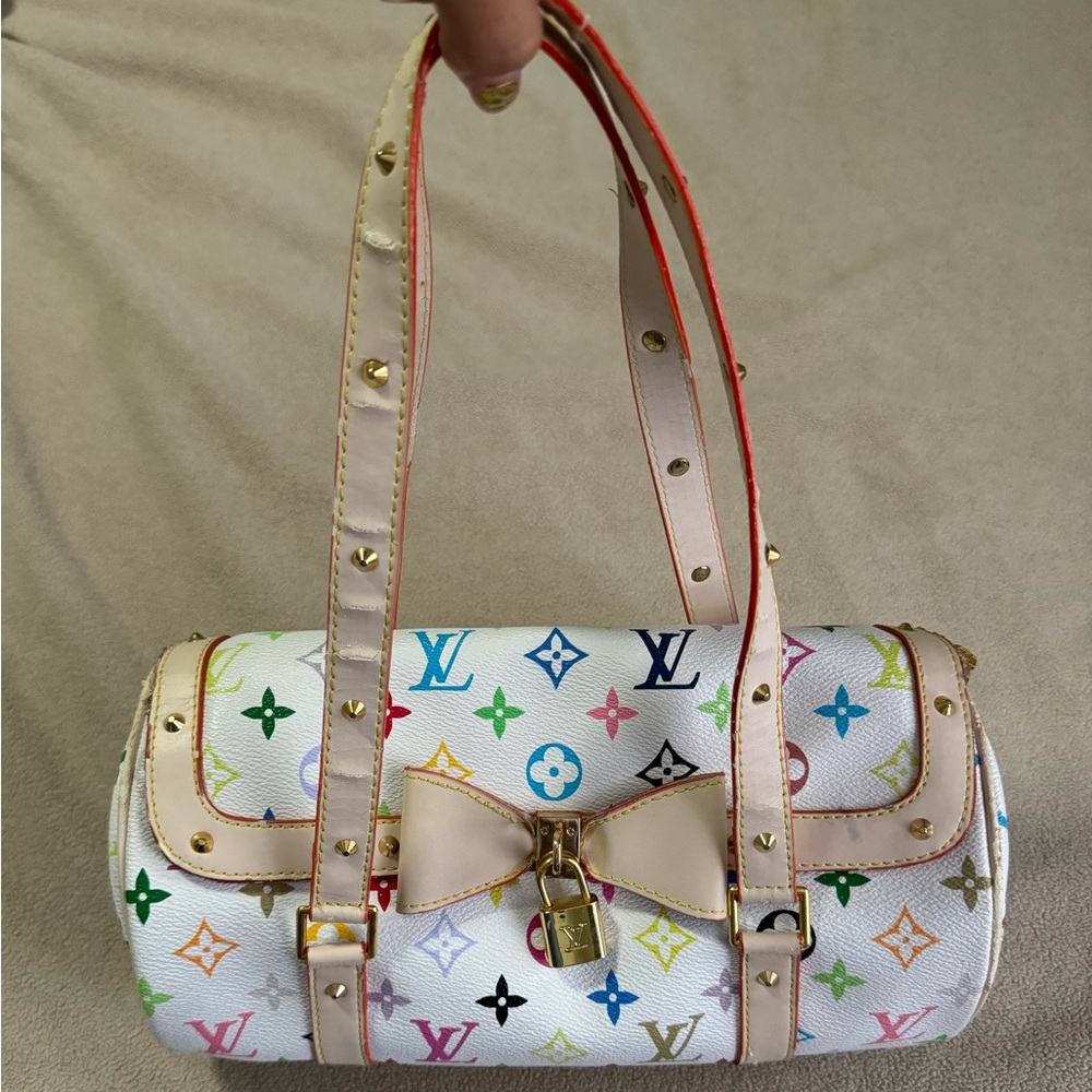 Multicolor Monogram Papillon Handbag
